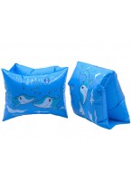 Нарукавники надувные  19х16см  голубые  (дельфины)