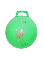 Мяч для прыжка с ручкой  00450  "Фламинго"  (зеленый)  25-11