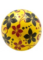 Мяч резиновый  0020  49436  жёлтый  цветы