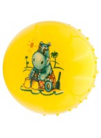 Мяч рез. с шипами  00140  G20657  желтый  бегемот
