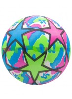 Мяч резиновый  0022  G20624  зелено-розово-голубой  Звезды