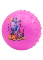 Мяч рез. с шипами  00180  G20658  розовый  бегемот