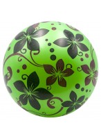 Мяч резиновый  0020  49436  зелёный  цветы