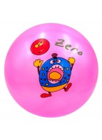 Мяч резиновый  0022  розовый  цифра 0