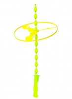 Вертушка с запуском  ВП  C010C  d=13см  зелено-желтая