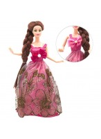 Кукла  ВП  49274  ярко-розовое платье  нш