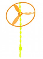 Вертушка с запуском  ВП  2221-4  d=11см  зелено-оранжевая