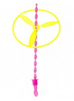 Вертушка с запуском  ВП  2221-4  d=11см  розово-желтая