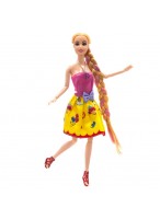 Кукла  ВП  2103A  платье желто-розовое  нш