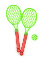 Теннис пляжный  ВП  49410  26*9см  шарик  зелёный с красной ручкой
