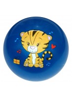 Мяч резиновый  0022  синий  тигр