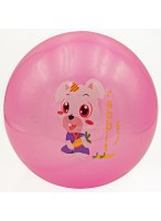 Мяч резиновый  0022  G20636  розовый  кролик