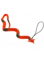 Змея-тянучка  0026  кобра  оранжевая  с подвеской  микс
