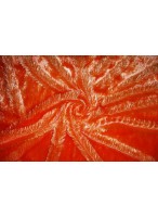 Мех шелковый оранжевый №1  (1,55м/1м)