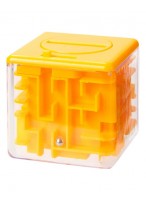 Кубик-лабиринт  ВК  855  с шариком  оранжевый  копилка