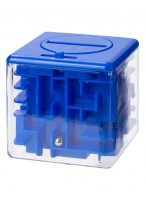 Кубик-лабиринт  ВК  855  с шариком  синий  копилка