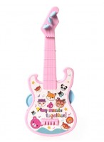 Гитара со струнами  ВП  668-18  розовая