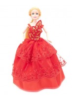Кукла  ВП  2629  (красное платье)  (нш)
