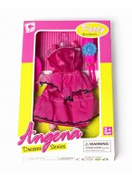 Платье для куклы  ВК  2948A-58  (ярко-розовое с аксесс.)