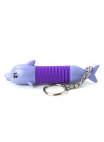 Гибкая труба  Дельфин  антистресс  49183  фиолетовая  брелок