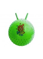 Мяч для прыжка с шипами и рожками  00450  (зеленый/mix)  237-15
