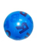Мяч резиновый  00160  (синий с буквами)
