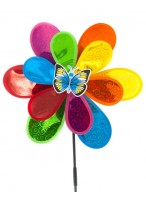 Ветрячок  "Бабочка на цветке"  (двойной/голограмма/бабочка голубая)  636078