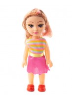 Кукла  ВП  "Amy"  49057  розовое с полосат. верхом платье