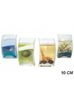 Свеча гелевая CD959 "Дно океана" в стакане 8 см (4 вида) PVC