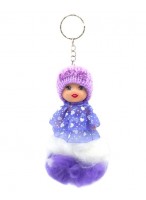 Кукла-брелок  ВП  41977  (одежда с мехом фиолетовая)
