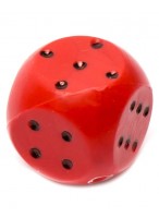 Кубик игральный  (1,5*1,5*1,5 см)  00008  (красный)