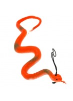 Змея-тянучка  0035  оранжевая  с подвеской  микс