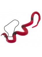 Змея-тянучка  0026  кобра  красная  с подвеской  микс