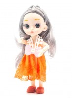 Кукла  ВП  1128-152  (шарнирная)  (оранжевое платье)