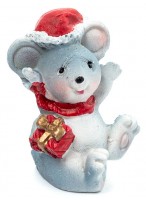 Сувенир  "Мышь с подарком"  90-07P100