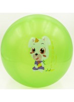 Мяч резиновый  0022  G20636  зелёный  кролик