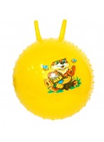 Мяч для прыжка с шипами и рожками  00450  (желтый/mix)  237-15