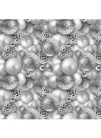 Бумага упак.  "Волшебные шары" (серебро) (50х70см)  214-184