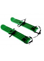Мини-лыжи с креплением  (зеленые)