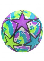 Мяч резиновый  0022  G20624  зелено-фиолетово-голубой  Звезды