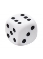 Кубик игральный  (1,5*1,5*1,5 см)  00009  (белый)