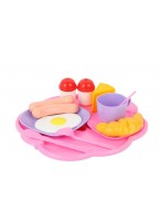 Н-р посуды  ВП  "Кукольный завтрак"  У998  (розовый поднос)