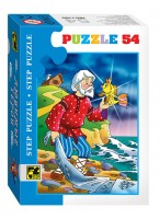 Пазл  54  Любимые герои-2  71034  (Сказка о рыбаке и рыбке)