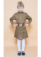 Костюм "Военная форма" N1524 (для девочки) (детский) (р.134-140) Костюм "Военная форма" N1524 (для девочки) (детский) (р.134-140)