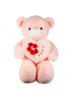 МИ  Медведь  0060  (сердце с розами/розовый)