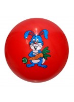 Мяч резиновый  00180  "Веселые Зверята"  550-4239  (красный)