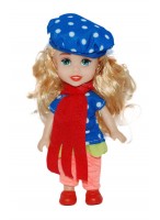 Кукла  ВП  "Amy"  L-8C  (с шапкой/синяя туника в горох)