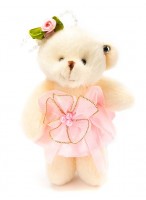 МИ  Медведь  0010  букетный  (юбка атласная/светло-розовая)