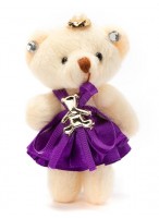 МИ  Медведь  0010  букетный  (юбка атласная/фиолетовая)