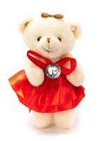 МИ  Медведь  0013  букетный  (юбка атласная/красная)